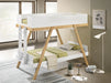 Frankie Twin Over Twin Bunk Bed with 7-inch Mattresses White