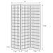 Carrie 3-Panel Room Divider Folding Shoji Screen Black
