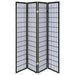 Roberto 4-Panel Room Divider Folding Shoji Screen Black