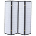 Roberto 4-Panel Room Divider Folding Shoji Screen Black