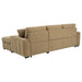 Pastrana Upholstered Sleeper Sectional Sofa RAF Chaise Camel