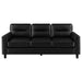 Scotland Faux Leather Upholstered Track Arm Sofa Black