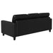 Scotland 3-piece Faux Leather Upholstered Sofa Set Black