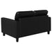 Scotland 3-piece Faux Leather Upholstered Sofa Set Black