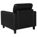 Scotland 3-piece Faux Leather Upholstered Sofa Set Black
