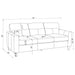 Scotland 3-piece Faux Leather Upholstered Sofa Set Black