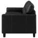 Scotland Faux Leather Upholstered Track Arm Loveseat Black