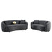 Brookside Velvet Upholstered Curved Sofa Dark Grey
