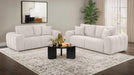 Burnett Chenille Upholstered Wide Arm Sofa Ivory