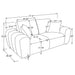 Burnett 3-piece Chenille Upholstered Sofa Set Ivory