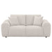Burnett Chenille Upholstered Wide Arm Loveseat Ivory
