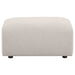 Burnett Chenille Upholstered Ottoman Ivory