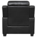 Finley Upholstered Padded Arm Tufted Accent Chair Black