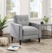 Bowen Upholstered Track Arm Tufted Accent Chair Grey