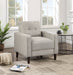 Bowen Upholstered Track Arm Tufted Accent Chair Beige