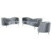 Sophia 3-piece Upholstered Channel Tufted Sofa Set Grey