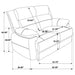 Ellington 2-piece Upholstered Padded Arm Sofa Set Dark Brown
