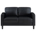 Ruth 2-piece Upholstered Track Arm Sofa Set Black