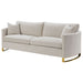 Corliss Upholstered Curved Track Arm Sofa Beige