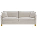 Corliss 2-piece Upholstered Arched Arm Sofa Set Beige