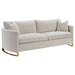 Corliss 3-piece Upholstered Arched Arm Sofa Set Beige