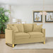 Corliss Upholstered Curved Track Arm Loveseat Camel