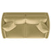 Corliss Upholstered Curved Track Arm Loveseat Camel