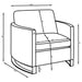 Corliss Upholstered Curved Track Arm Chair Camel