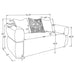Jeanette 2-piece Fabric Upholstered Round Arm Sofa Set Beige