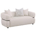 Jeanette 3-piece Fabric Upholstered Round Arm Sofa Set Beige