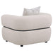 Jeanette 3-piece Fabric Upholstered Round Arm Sofa Set Beige