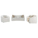 Rainn 3-piece Boucle Upholstered Sloped Arm Sofa Set Latte