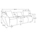 Destino 3-piece Chenille Splayed Arm Sofa Set Greige