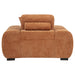 Octavia Upholstered Track Arm Accent Chair Orange