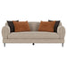 Jade 2-piece Chenille Upholstered Sofa Set Latte