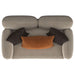 Jade Chenille Upholstered Sculpted Track Arm Loveseat Latte