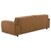 Buxton Top Grain Leather Upholstered Sofa Orange