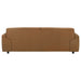 Buxton Top Grain Leather Upholstered Sofa Orange