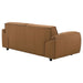 Buxton Top Grain Leather Upholstered Loveseat Orange