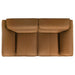 Buxton Top Grain Leather Upholstered Loveseat Orange