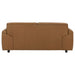 Buxton Top Grain Leather Upholstered Loveseat Orange