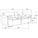 Buxton Top Grain Leather Upholstered Loveseat Orange