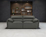 Buxton Top Grain Leather Upholstered Loveseat Graphite