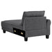 Caspian Upholstered Curved Arm Chaise Sectional Sofa Grey