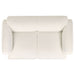 Dorset 2-piece Upholstered Round Track Arm Sofa Set White