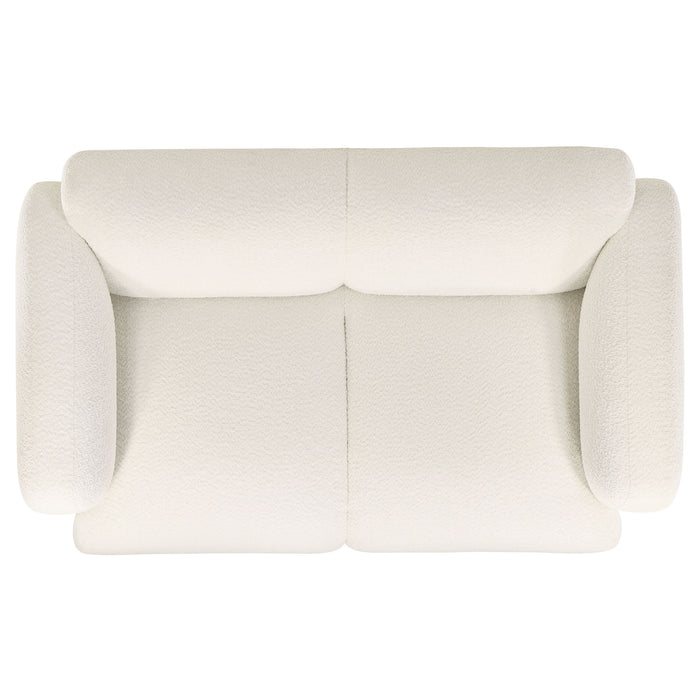 Dorset 3-piece Upholstered Round Track Arm Sofa Set White