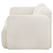 Dorset Fabric Upholstered Round Track Arm Loveseat White