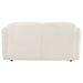 Dorset Fabric Upholstered Round Track Arm Loveseat White