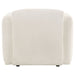 Dorset Fabric Upholstered Round Track Arm Accent Chair White
