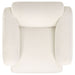 Dorset Fabric Upholstered Round Track Arm Accent Chair White